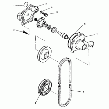 WATER PUMP 600 XCR 0941667 (4927092709035A)