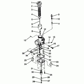 CARBURETOR ASSEMBLY 600 XCR 0941667 (4927092709037A)