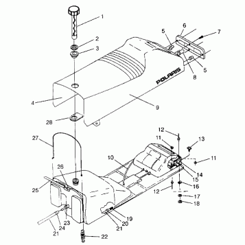 SEAT and GAS TANK ASSEMBLY XLT Special (Xtra) 0946767 (4927112711002A)