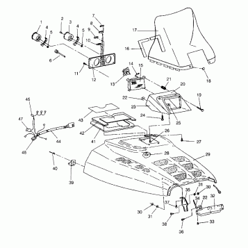 HOOD ASSEMBLY XLT Special (Xtra) 0946767 (4927112711005A)