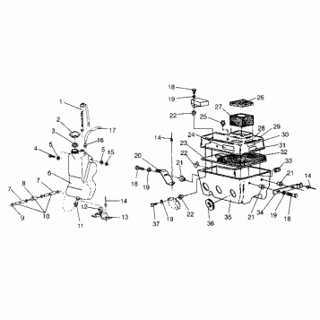 OIL TANK/AIR BOX ASSEMBLY XLT Special (Xtra) 0946767 (4927112711027A)