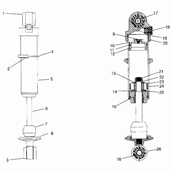 FOX SHOCK, GAS - FRONT TRACK XLT Special (Xtra) 0946767 (4927112711029A)