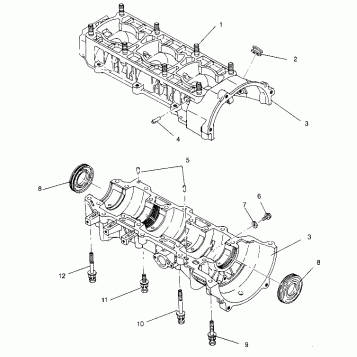 CRANKCASE ASSEMBLY XLT Special (Xtra) 0946767 (4927112711031A)