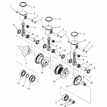 PISTON and CRANKSHAFT XLT Special (Xtra) 0946767 (4927112711034A)