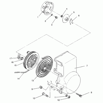 RECOIL STARTER ASSEMBLY XLT Special (Xtra) 0946767 (4927112711039A)
