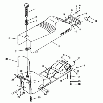 SEAT and GAS TANK ASSEMBLY 440 E942760 and 440 SKS E942560 (49273927390003)