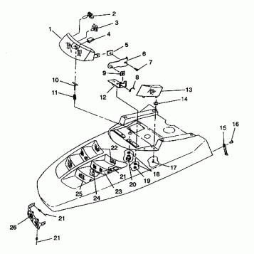 HOOD - HEADLIGHT ASSEMBLY 440 E942760 and 440 SKS E942560 (49273927390008)