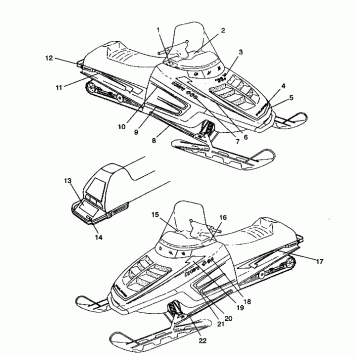 HOOD - DECALS 440 E942760 and 440 SKS E942560 (49273927390009)