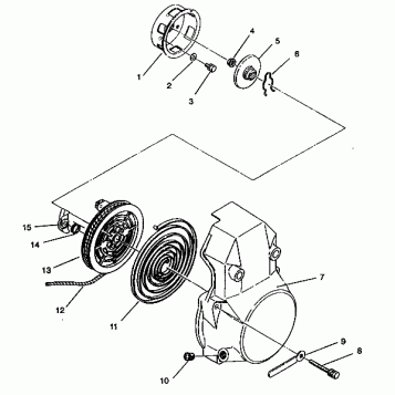 RECOIL STARTER ASSEMBLY 440 E942760 and 440 SKS E942560 (49273927390040)