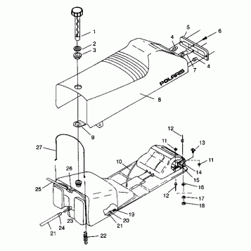 SEAT and GAS TANK ASSEMBLY SUPER SPORT 0940743 (4927742774002A)