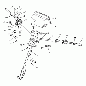 STEERING - HANDLEBAR ASSEMBLY SUPER SPORT 0940743 (4927742774013A)