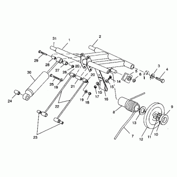 REAR TORQUE ARM ASSEMBLY SUPER SPORT 0940743 (4927742774020A)