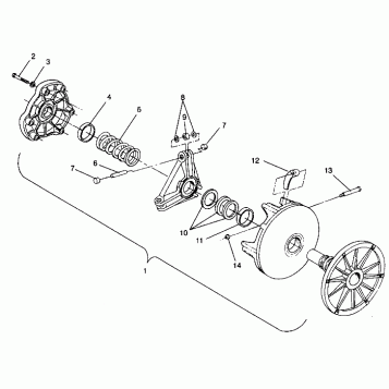 DRIVE CLUTCH ASSEMBLY SUPER SPORT 0940743 (4927742774021A)