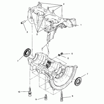 CRANKCASE ASSEMBLY SUPER SPORT 0940743 (4927742774027A)