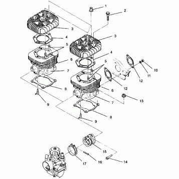 CYLINDER ASSEMBLY SUPER SPORT 0940743 (4927742774028A)