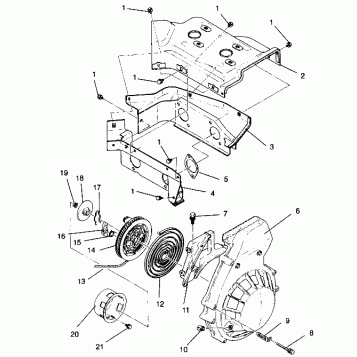 BLOWER HOUSING and RECOIL ASSEMBLY SUPER SPORT 0940743 (4927742774034A)