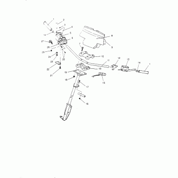 STEERING - HANDLEBAR ASSEMBLY SPORT 0950443, SPORT TOURING 0950243  and EUR (4928822882B006)