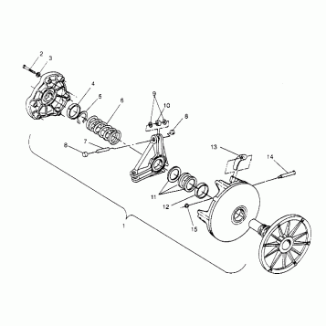 DRIVE CLUTCH ASSEMBLY SPORT 0950443, SPORT TOURING 0950243  and EUROPEAN SP (4928822882C005)