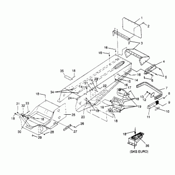 TUNNEL ASSEMBLY XLT 0950756, XLT SKS 0950556,  XLT SKS EURO E950556 & XLT S (4928842884A006)