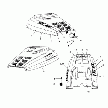 HOOD - FOAM/FOIL XLT 0950756, XLT SKS 0950556,  XLT SKS EURO E950556 & XLT (4928842884B003)