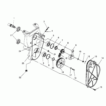CHAINCASE ASSEMBLY XLT 0950756, XLT SKS 0950556,  XLT SKS EURO E950556 & XL (4928842884B010)