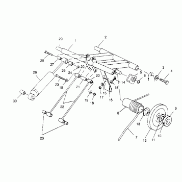 REAR TORQUE ARM ASSEMBLY XLT 0950756, XLT SKS 0950556,  XLT SKS EURO E95055 (4928842884C002)