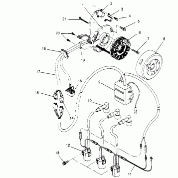 MAGNETO ASSEMBLY XLT 0950756, XLT SKS 0950556, XLT SKS EURO E950556 & XLT S (4928842884D002)