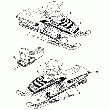 DECALS  TRAIL 0952761, TRAIL DELUXE 0952262,   and EUROPEAN TRAIL DELUXE E9 (4928862886A008)