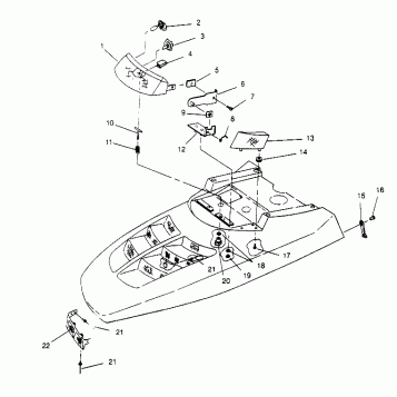 HOOD - HEADLIGHT ASSEMBLY  TRAIL 0952761, TRAIL DELUXE 0952262,   and EUROP (4928862886B001)
