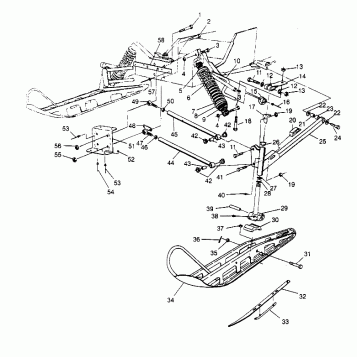 FRONT SUSPENSION and SKI  TRAIL 0952761, TRAIL DELUXE 0952262,   and EUROPE (4928862886B004)
