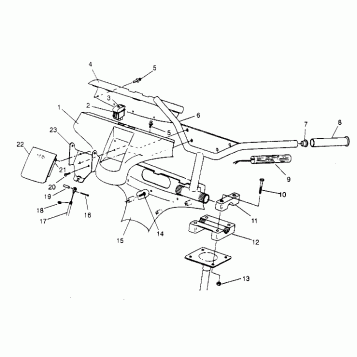 STEERING - HANDLEBAR ASSEMBLY  TRAIL DELUXE 0952262 and   EUROPEAN TRAIL DE (4928862886B007)