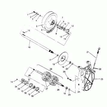 DRIVE TRAIN ASSEMBLY  TRAIL 0952761, TRAIL DELUXE 0952262,   and EUROPEAN T (4928862886B013)