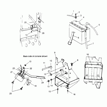 BATTERY BOX  TRAIL DELUXE 0952262 and   EUROPEAN TRAIL DELUXE E952262 (4928862886C002)