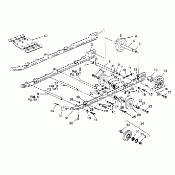 SUSPENSION ASSEMBLY  TRAIL 0952761, TRAIL DELUXE 0952262,   and EUROPEAN TR (4928862886C003)