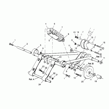 FRONT TORQUE ARM ASSEMBLY  TRAIL 0952761, TRAIL DELUXE 0952262,   and EUROP (4928862886C005)