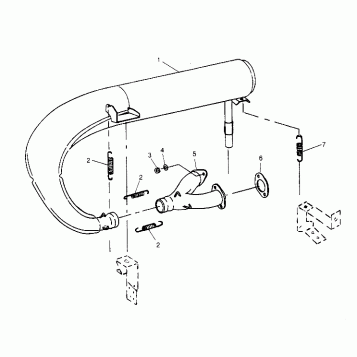EXHAUST SYSTEM  TRAIL 0952761, TRAIL DELUXE 0952262,   and EUROPEAN TRAIL D (4928862886C010)