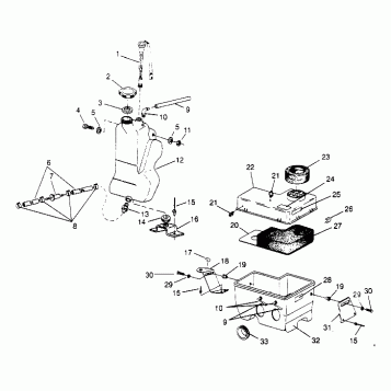OIL TANK / AIR BOX ASSEMBLY  TRAIL 0952761, TRAIL DELUXE 0952262,   and EUR (4928862886C011)