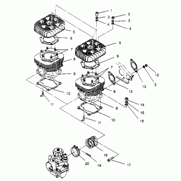CYLINDER ASSEMBLY  TRAIL 0940761 and TRAIL DELUXE 0940262 (4928862886C013)