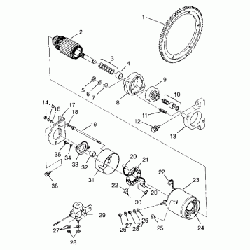 STARTING MOTOR ASSEMBLY TRAIL DELUXE 0940262 and  EUROPEAN TRAIL DELUXE E95 (4928862886D006)