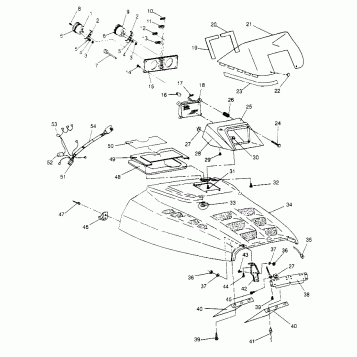 HOOD ASSEMBLY SUPER SPORT 0950743 (4928882888A010)