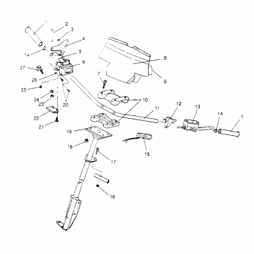 STEERING - HANDLEBAR ASSEMBLY SUPER SPORT 0950743 (4928882888B004)