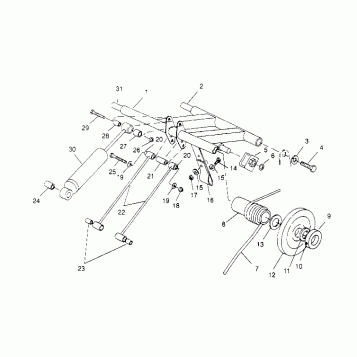 REAR TORQUE ARM ASSEMBLY SUPER SPORT 0950743 (4928882888B012)