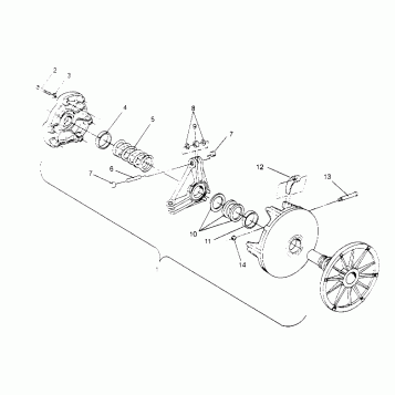 DRIVE CLUTCH ASSEMBLY SUPER SPORT 0950743 (4928882888B013)