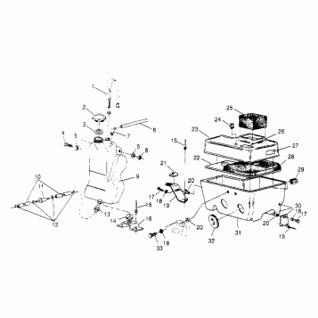 OIL TANK / AIR BOX ASSEMBLY SUPER SPORT 0950743 (4928882888C003)