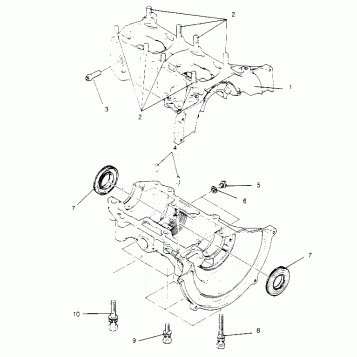 CRANKCASE ASSEMBLY SUPER SPORT 0950743 (4928882888C005)