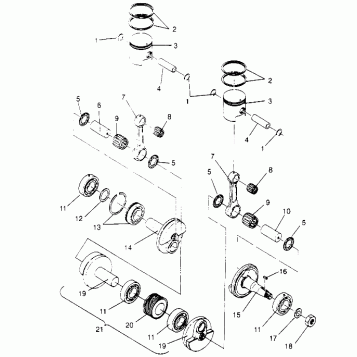 PISTON and CRANKSHAFT SUPER SPORT 0950743 (4928882888C007)
