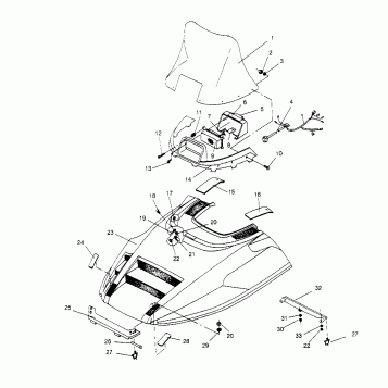 HOOD ASSEMBLY LITE 0953433, STARLITE 0953427  and LITE DELUXE 0953431 (4928902890A010)
