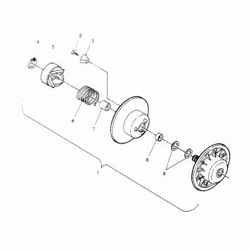 DRIVEN CLUTCH ASSEMBLY LITE 0953433, STARLITE 0953427  and LITE DELUXE 0953 (4928902890B014)