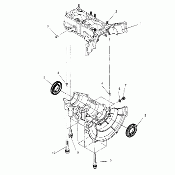 CRANKCASE ASSEMBLY LITE 0953433 and LITE DELUXE 0953431 (4928902890C009)