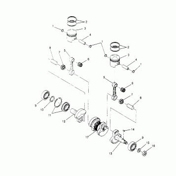 PISTON and CRANKSHAFT LITE 0953433 and LITE DELUXE 0953431 (4928902890C013)